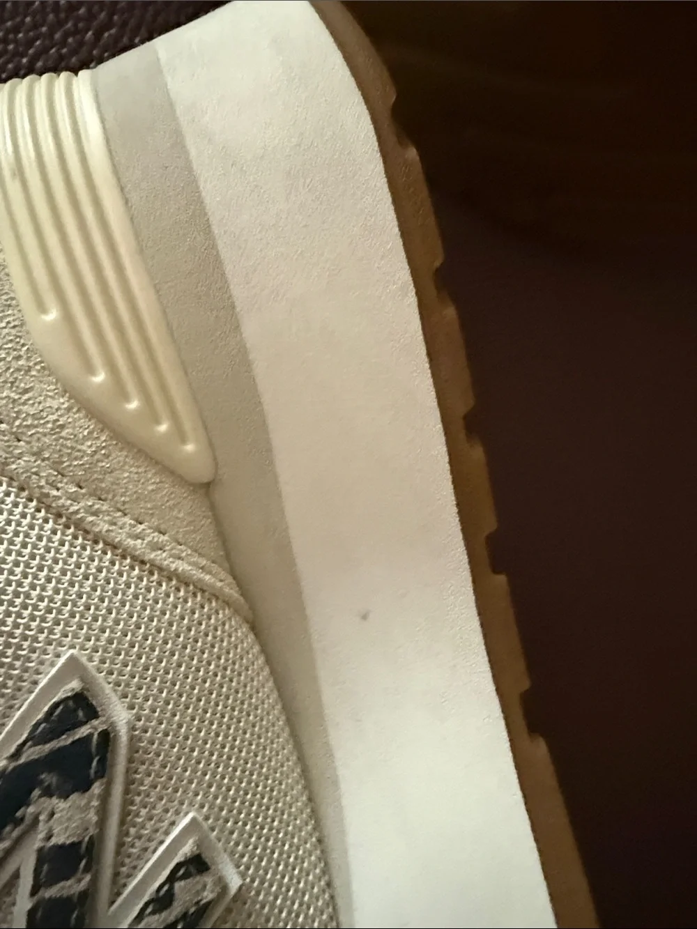 New Balance Cream and Gum 515H Platform Sneakers